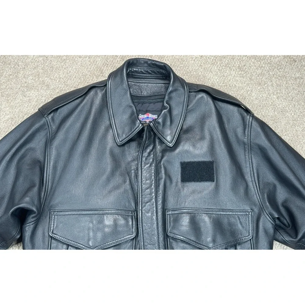 Gibson & Barnes Expressjet‎ Vtg Men's Skyliner Flight Jacket With Liner Size 42R